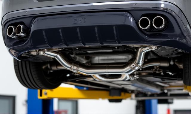 Maatwerk uitlaatsysteem onder een auto
